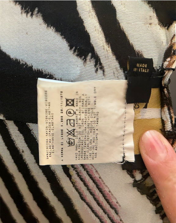 Abito halter patchwork Just Cavalli stampa animalier Made in Italy anni 2000