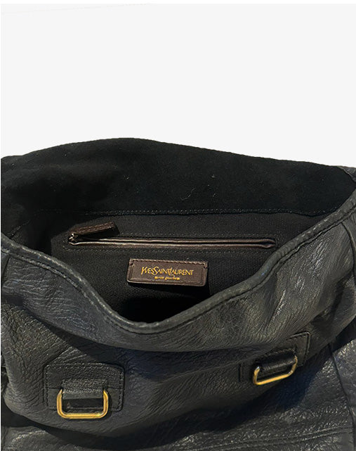 Borsa Vintage Yves Saint Laurent Rive Gauche in Pelle Nera