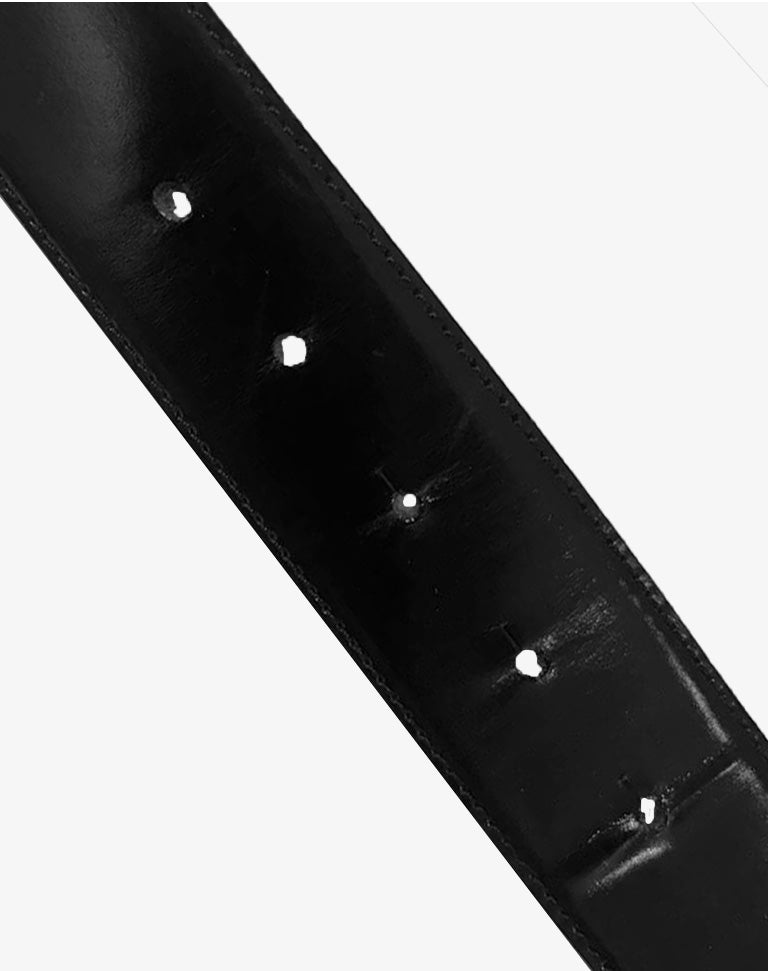 Cintura Vintage Donna Moschino Redwall Nera con Fibbia Cuore Oro