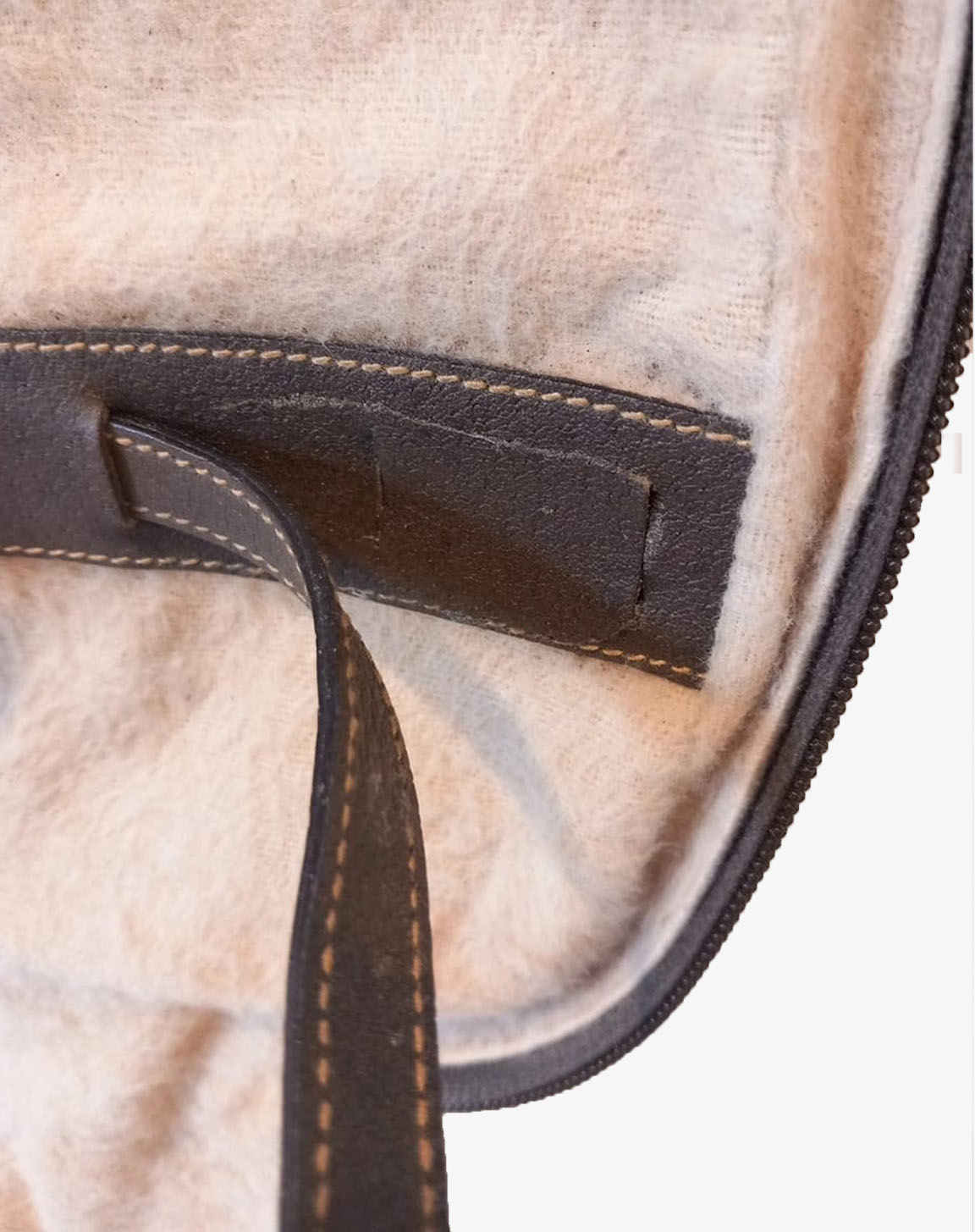 Gucci Trousse da Viaggio Vintage Pelle Marrone Web Stripe Anni 80 Beauty