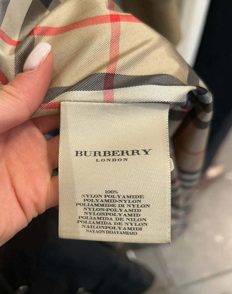 Trench Burberry London Raincoat leggero con cappuccio Nova Check donna