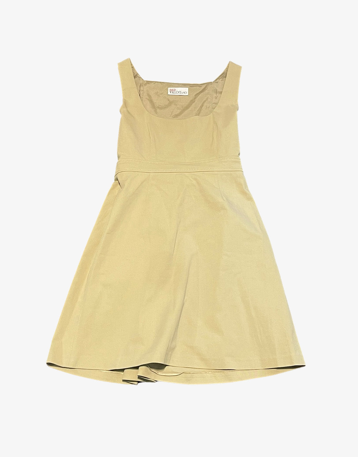 RED Valentino Abito donna estivo beige in cotone con fiocco sul retro
