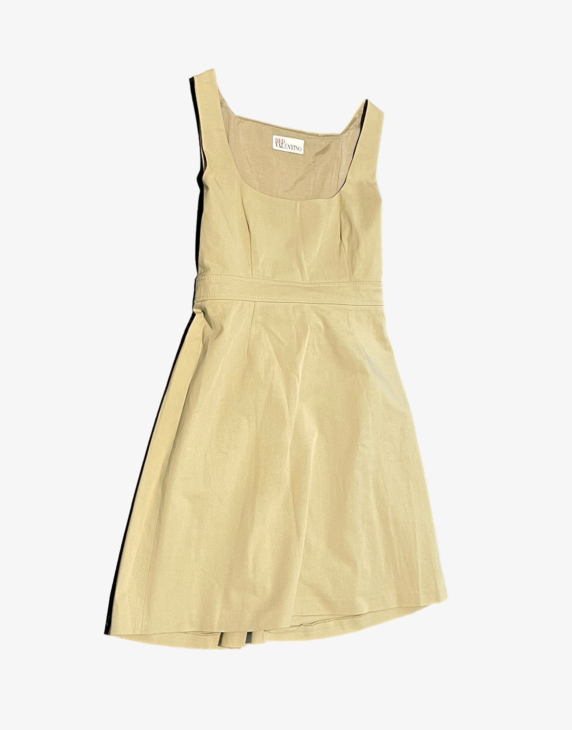 RED Valentino Abito donna estivo beige in cotone con fiocco sul retro