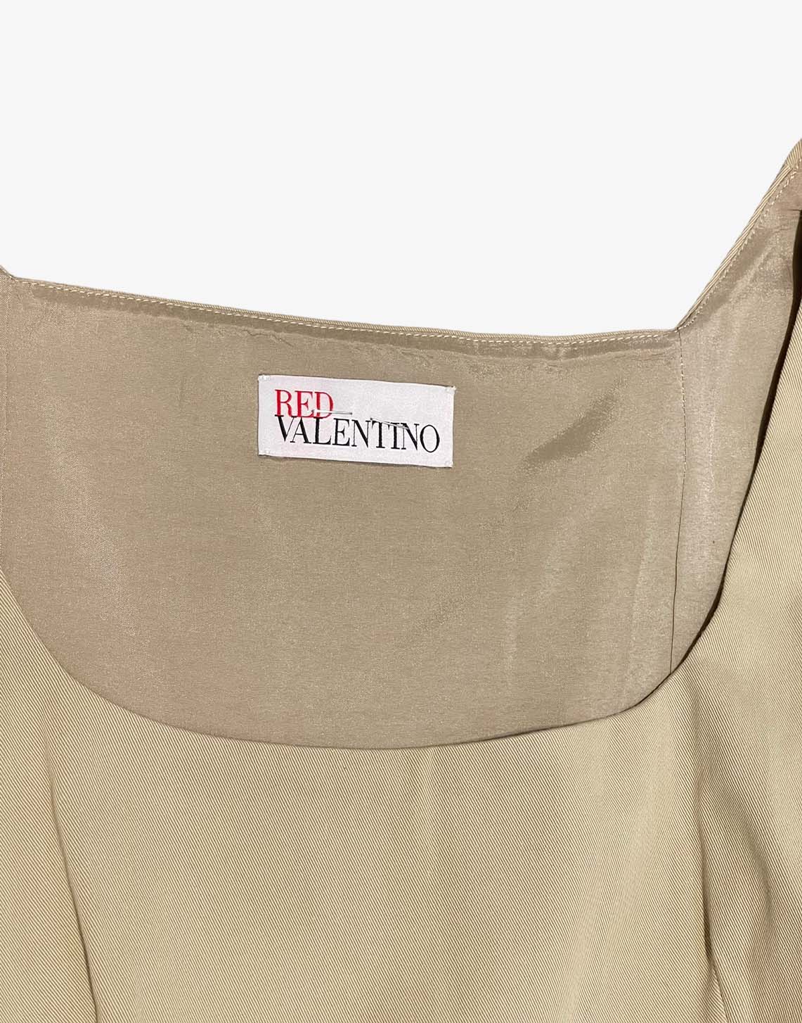 RED Valentino Abito donna estivo beige in cotone con fiocco sul retro