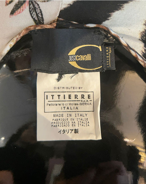 Abito halter patchwork Just Cavalli  stampa animalier Made in Italy anni 2000