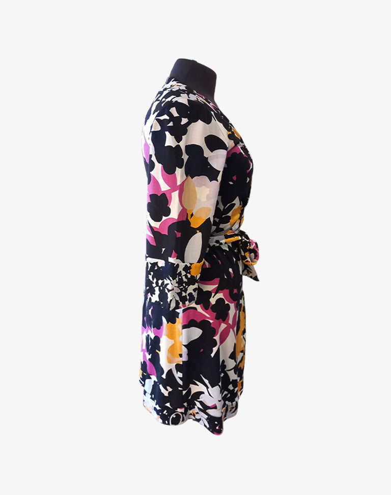 Diane von Furstenberg “Renny” Abito DVF a Portafoglio Stile Kimono in Jersey di Seta anni 2000