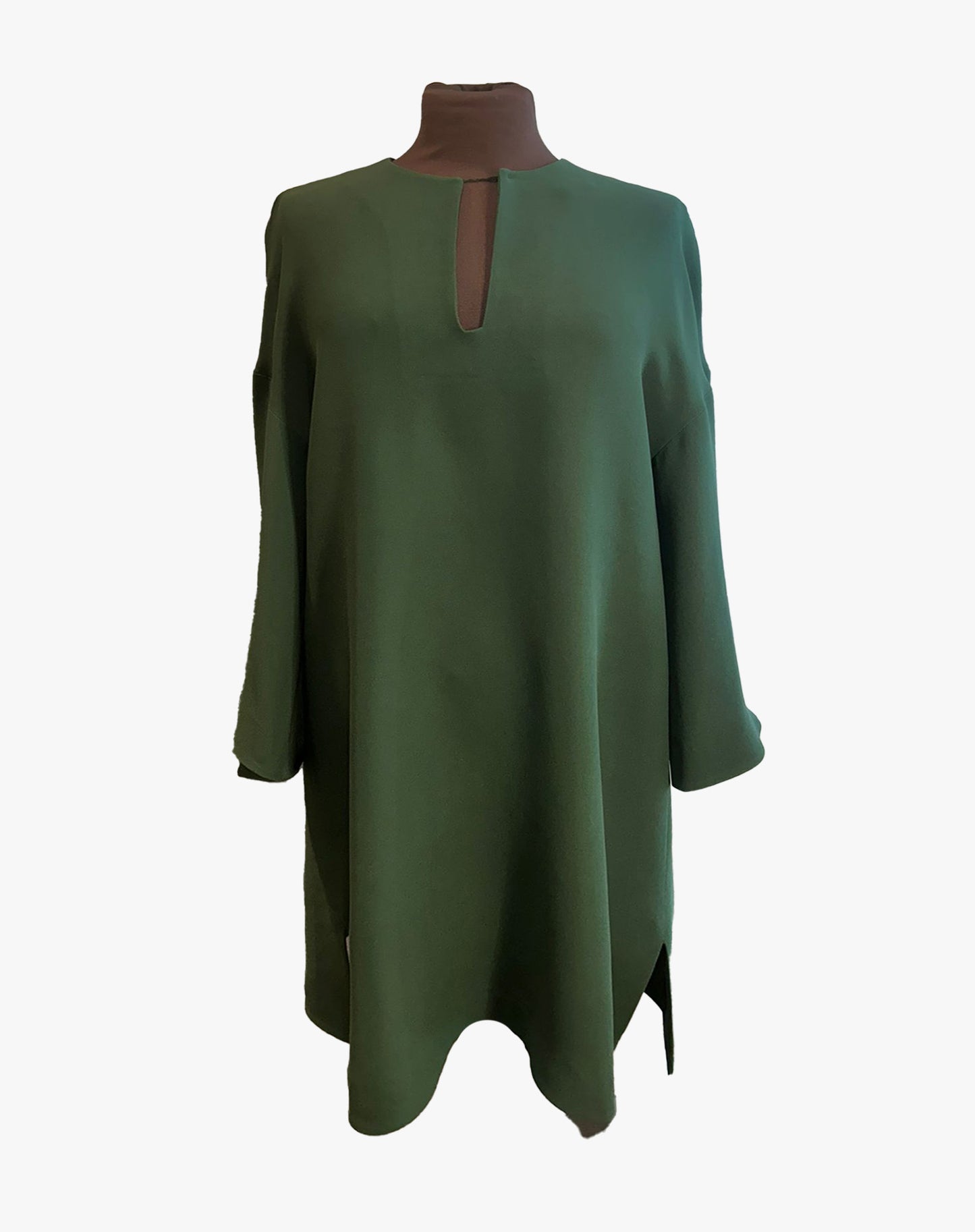 Abito donna Valentino in seta verde minimal