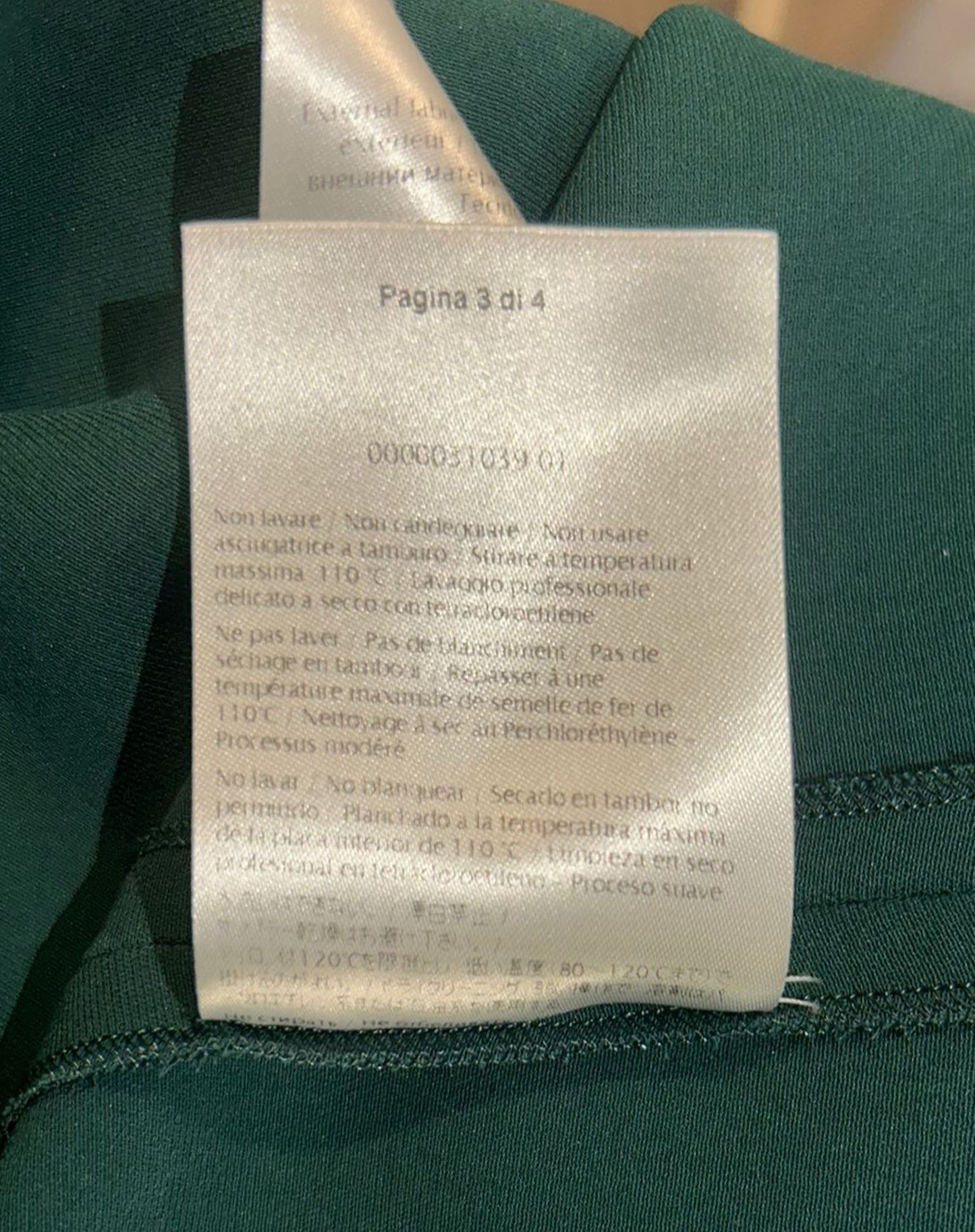 Abito donna Valentino in seta verde minimal