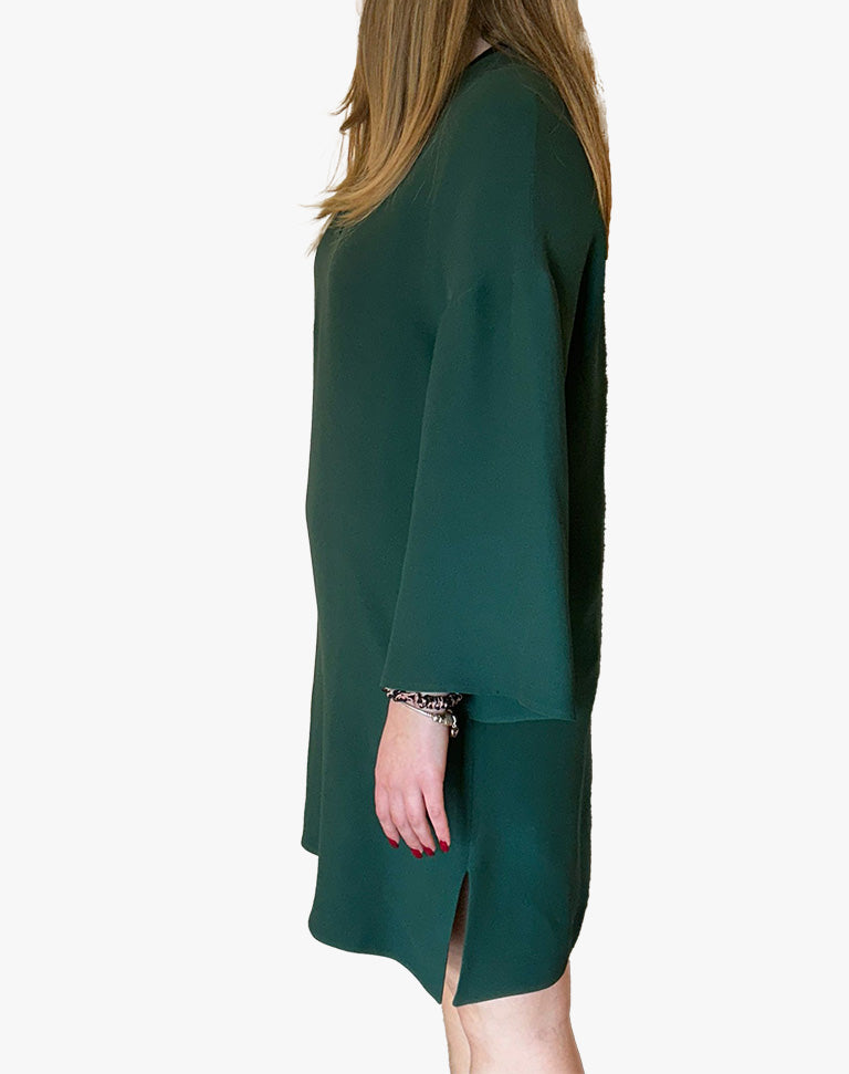 Abito donna Valentino in seta verde minimal