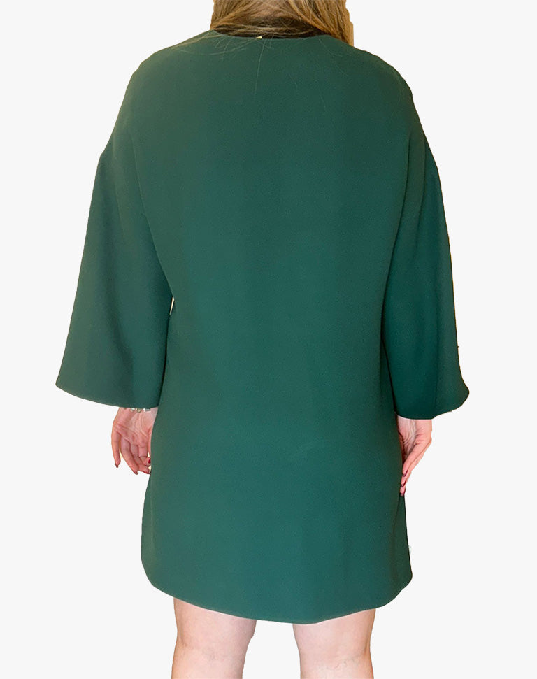 Abito donna Valentino in seta verde minimal