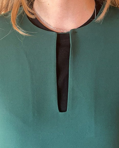 Abito donna Valentino in seta verde minimal