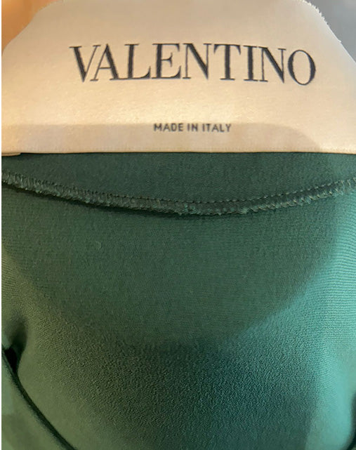 Abito donna Valentino in seta verde minimal