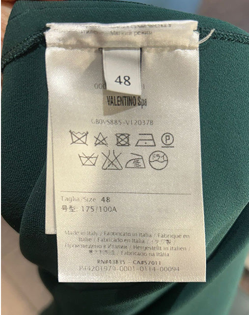 Abito donna Valentino in seta verde minimal