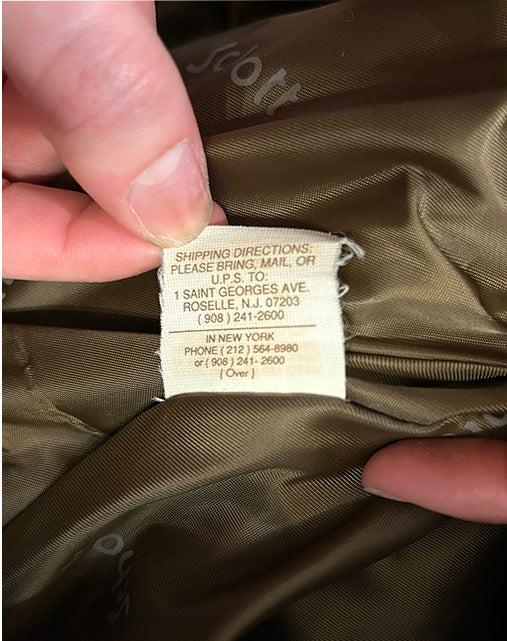 Schott NYC 1845W Giacca Bomber Donna Vintage in Pelle Marrone Made in USA