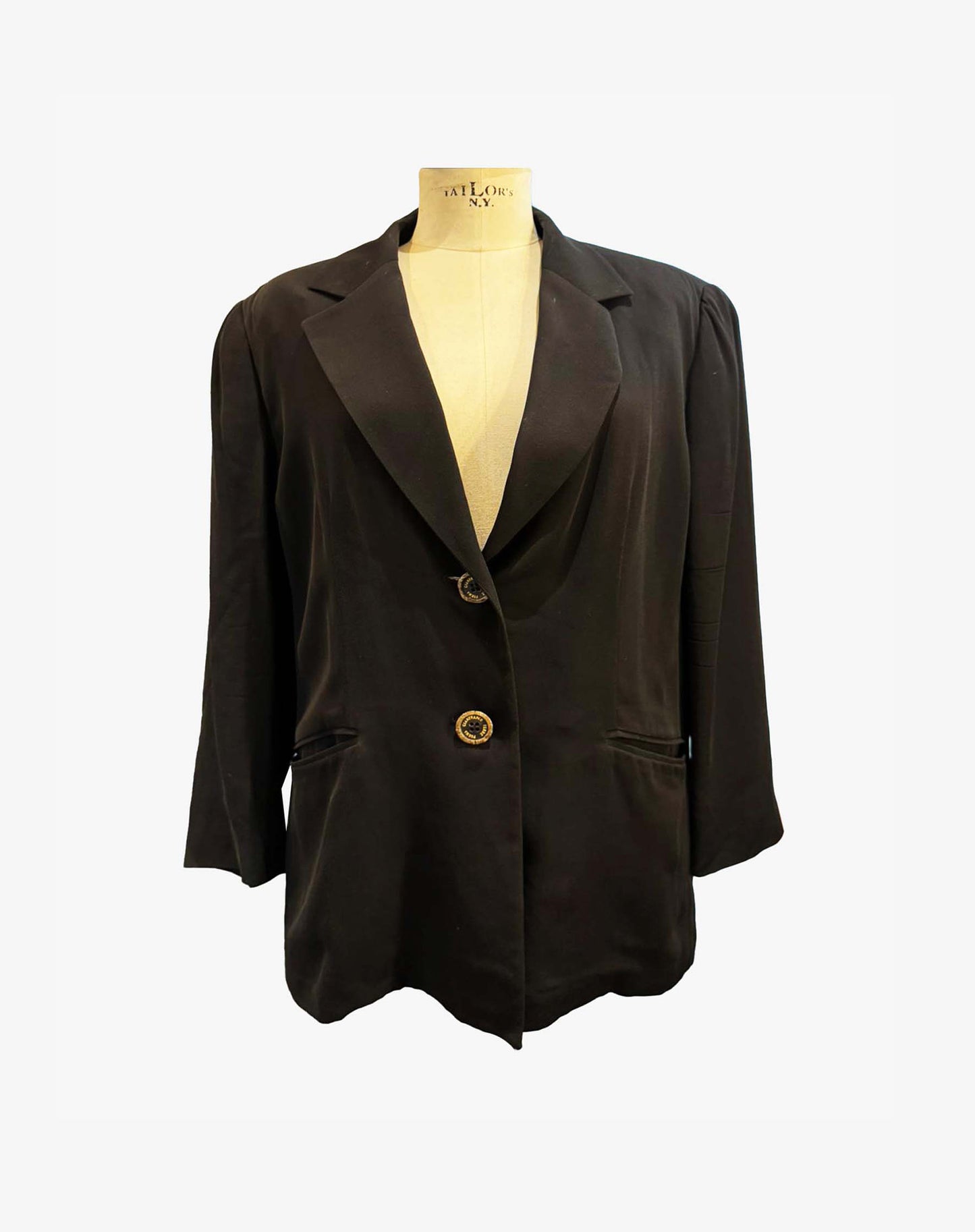Blazer Gianfranco Ferrè Forma vintage nero architettonico anni 90