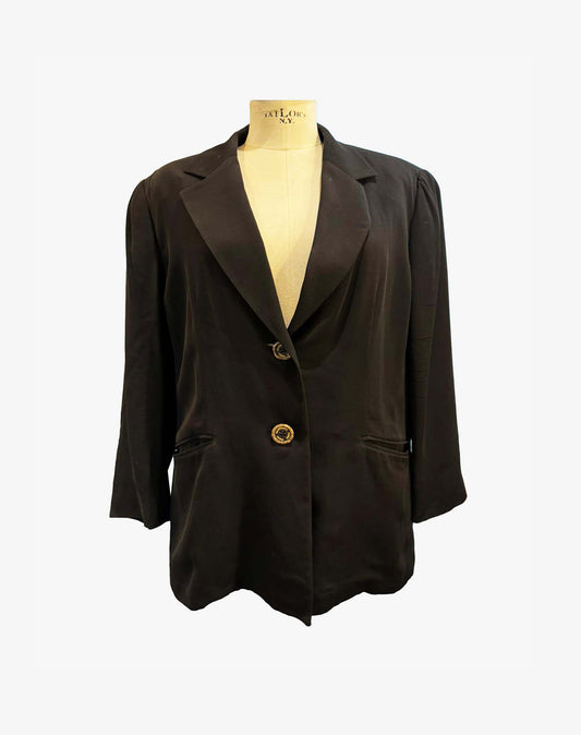 Blazer Gianfranco Ferrè Forma vintage nero architettonico anni 90