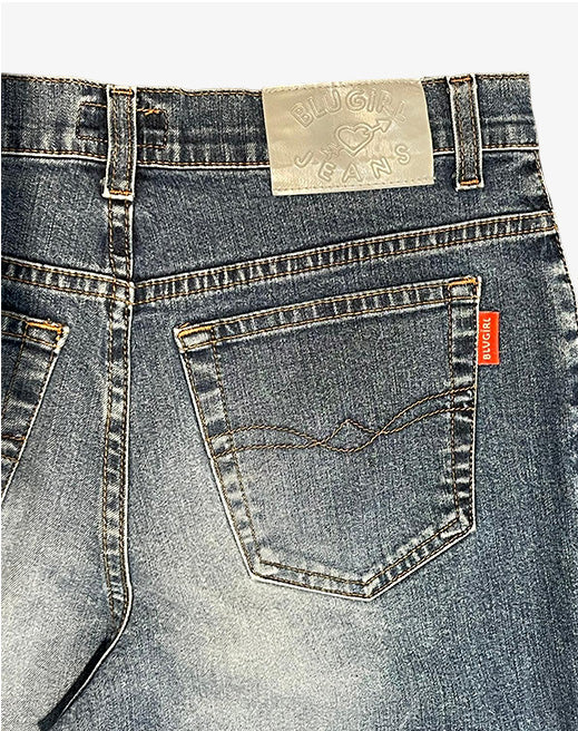 Blumarine Jeans Donna Denim Destroyed Taglia 42 / D36