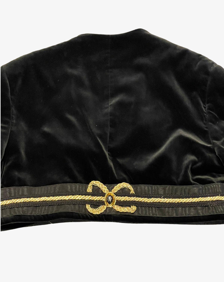 Byblos Bolero Donna Vintage in Velluto Nero Made in Italy anni 90