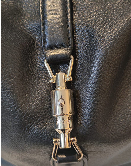 Borsa Gucci New Jackie Soft Hobo 246907 Pelle Nera con Tracolla e Dust Bag