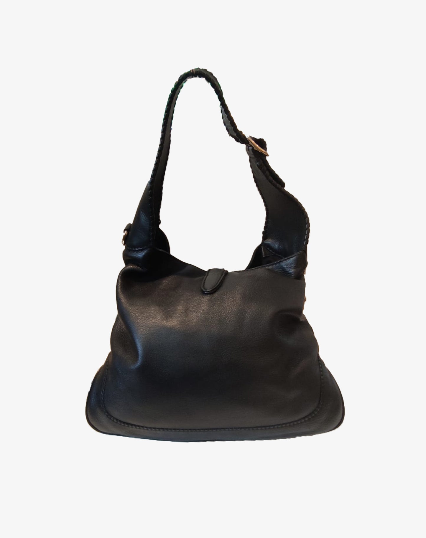 Borsa Gucci New Jackie Soft Hobo 246907 Pelle Nera con Tracolla e Dust Bag