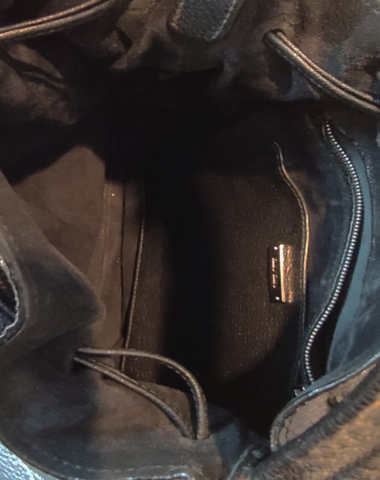 Miu Miu Borsa a Mano e Tracolla in Pelle Madras cromo e nero Collezione 2016