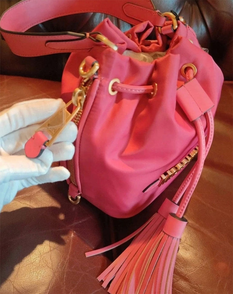 Zaino Moschino Couture Milano Rosa Piccolo in Pelle con Logo Oro – Nuovo con Cartellino