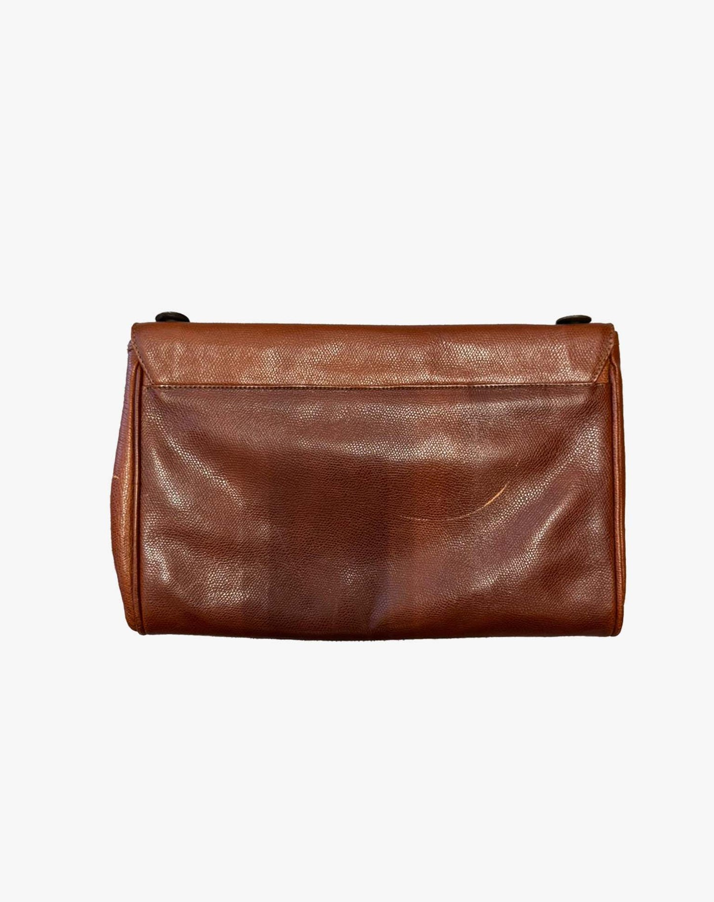 Pochette in pelle Moschino Redwall vintage marrone