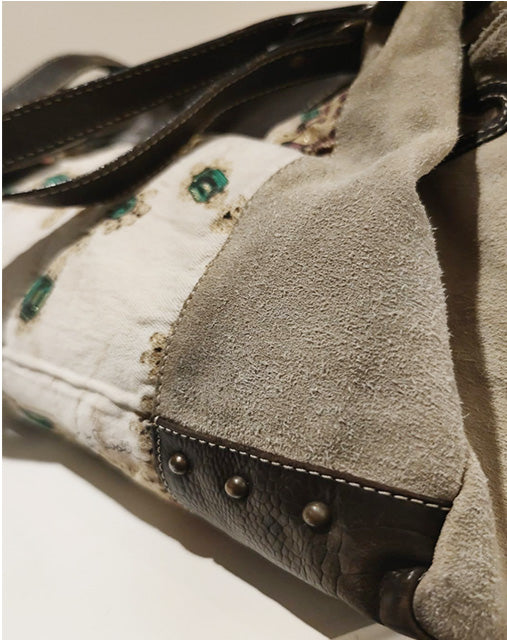 Roberto Cavalli Borsa Vintage Stampa Gioiello Pelle, suede e Tessuto