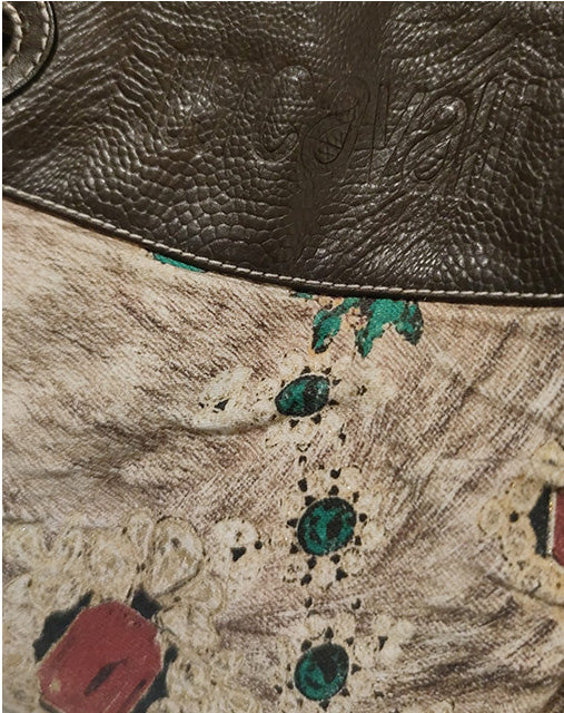 Roberto Cavalli Borsa Vintage Stampa Gioiello Pelle, suede e Tessuto