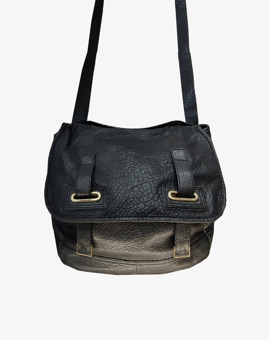 Borsa Vintage Yves Saint Laurent Rive Gauche in Pelle Nera