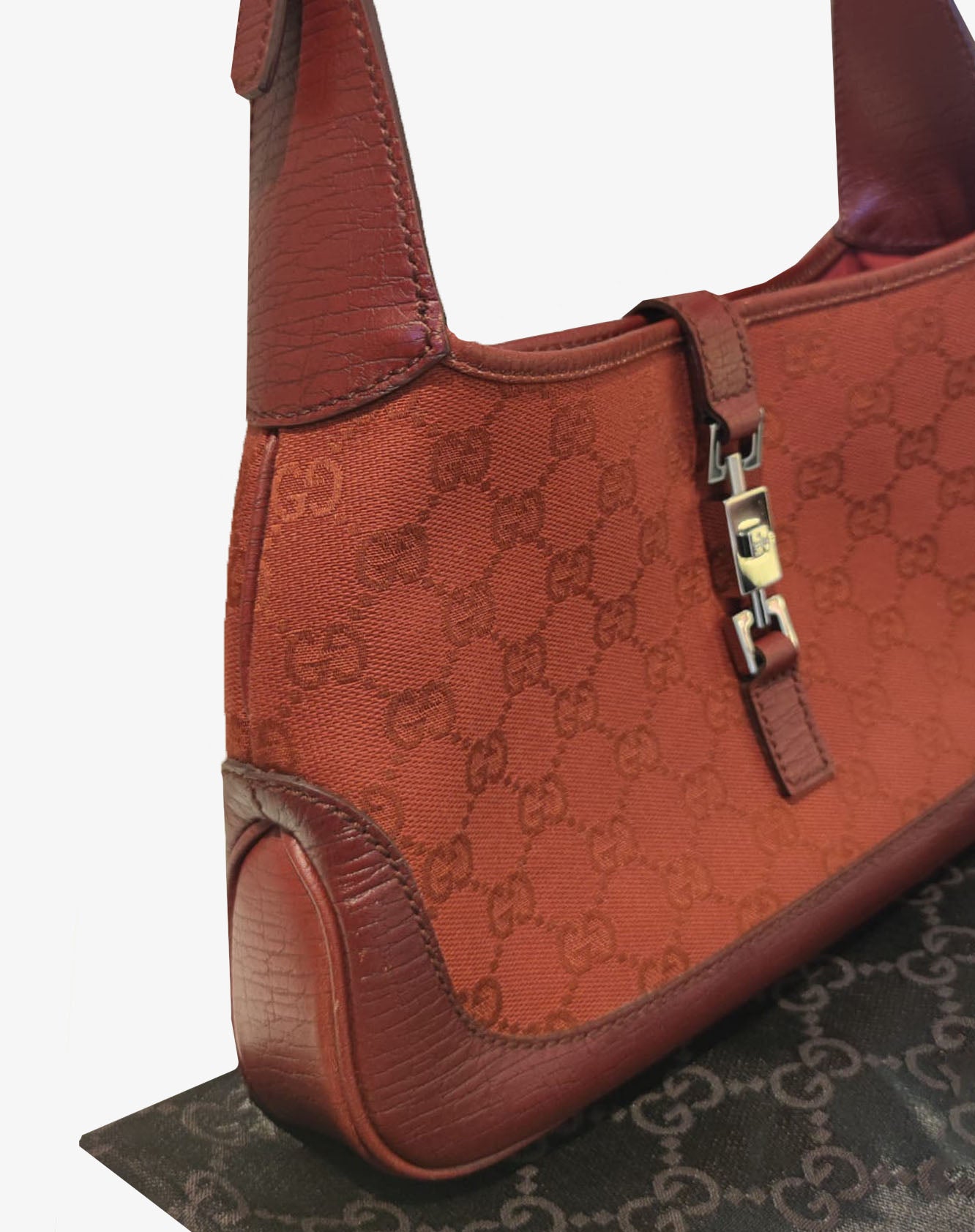 Gucci Mini Jackie Borsa a Spalla GG Canvas Rossa