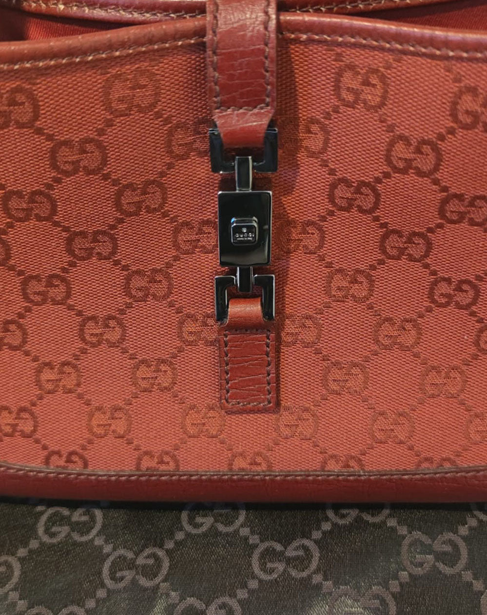 Gucci Mini Jackie Borsa a Spalla GG Canvas Rossa