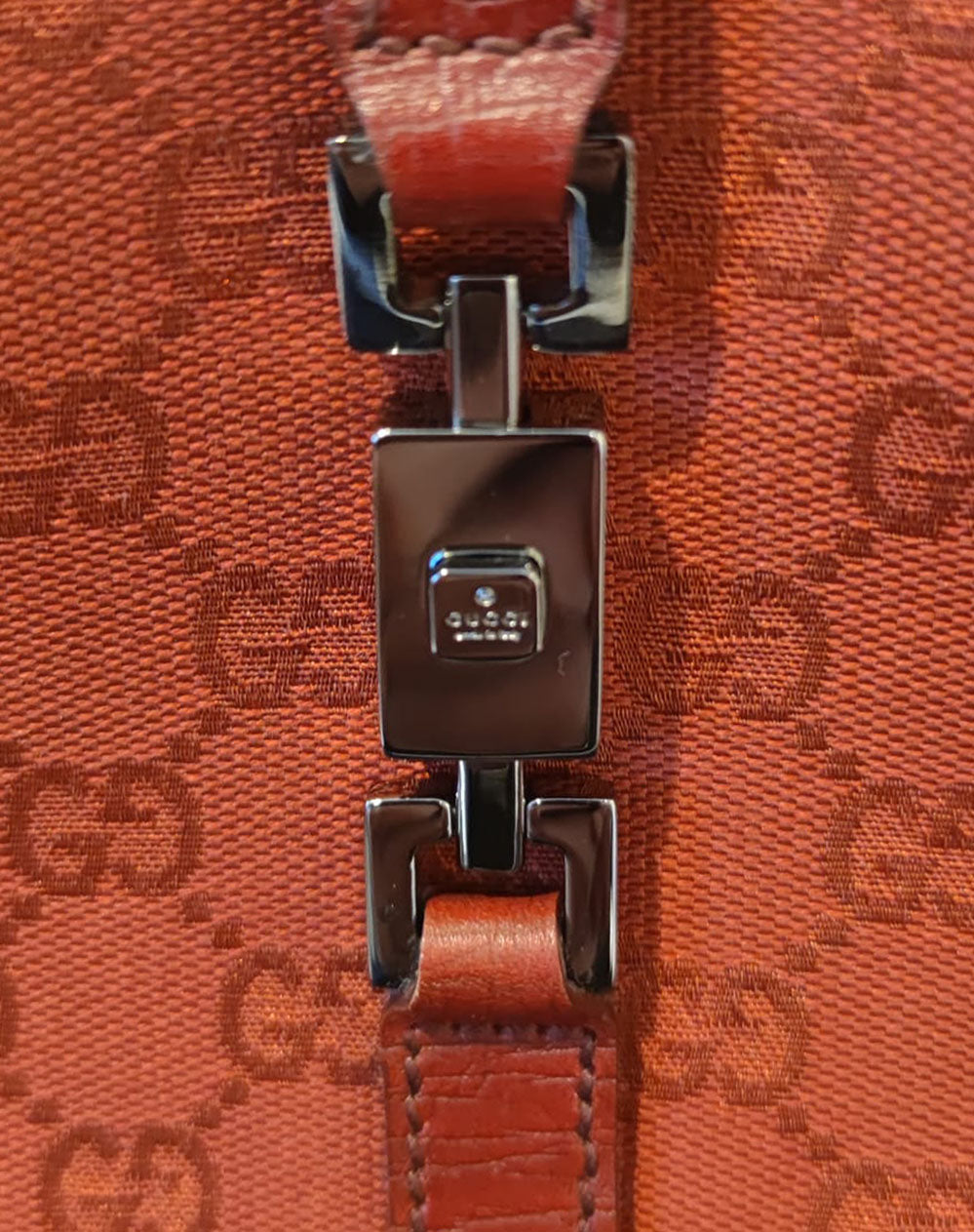 Gucci Mini Jackie Borsa a Spalla GG Canvas Rossa