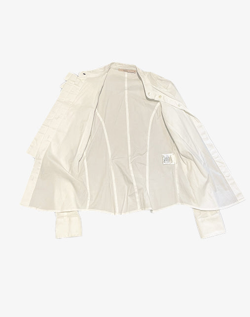 R.E.D. Valentino Camicia Bianca con Plastron e Fiocco Anni 2000