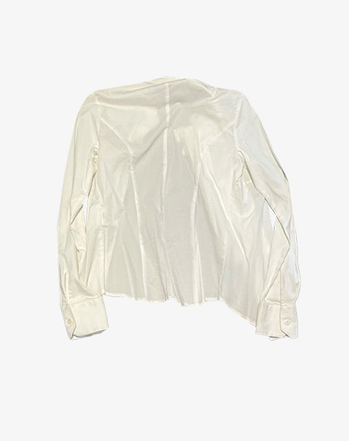 R.E.D. Valentino Camicia Bianca con Plastron e Fiocco Anni 2000