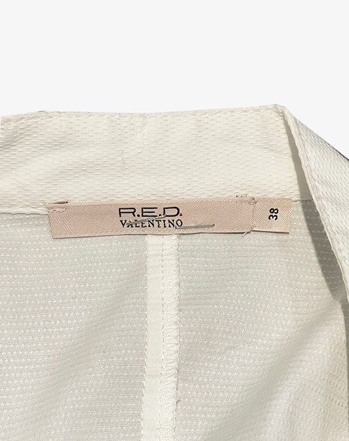 R.E.D. Valentino Camicia Bianca con Plastron e Fiocco Anni 2000