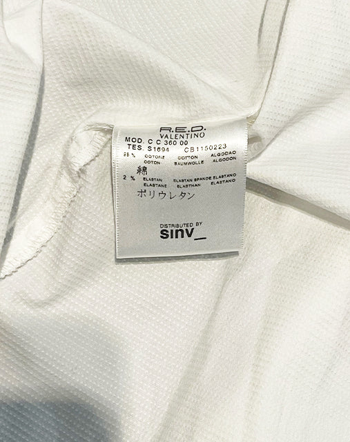 R.E.D. Valentino Camicia Bianca con Plastron e Fiocco Anni 2000