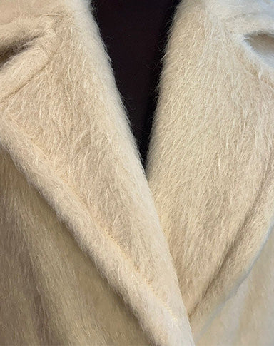 Cappotto donna Hinnominate panna effetto alpaca oversize doppiopetto  taglia S