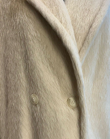 Cappotto donna Hinnominate panna effetto alpaca oversize doppiopetto  taglia S