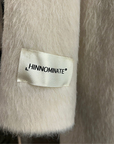 Cappotto donna Hinnominate panna effetto alpaca oversize doppiopetto  taglia S