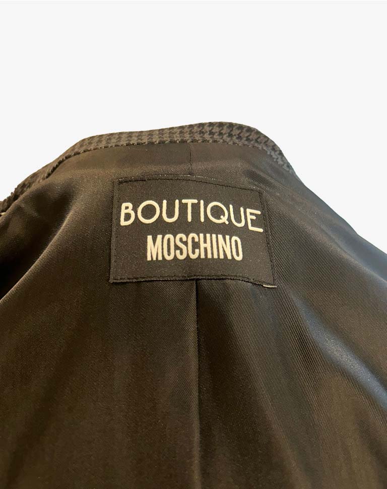 Cappotto donna Boutique Moschino pied de poule oversize Made in Italy