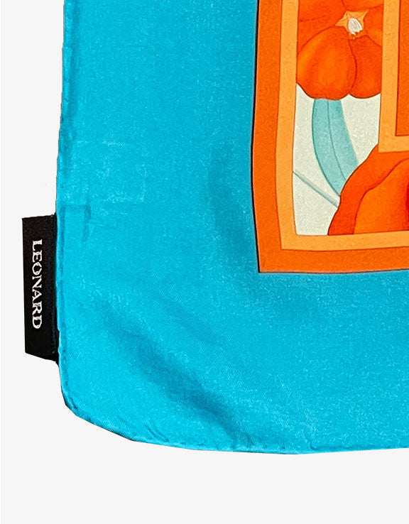 Leonard Paris Carré Vintage in Seta Floreale Made in Italy anni 2000