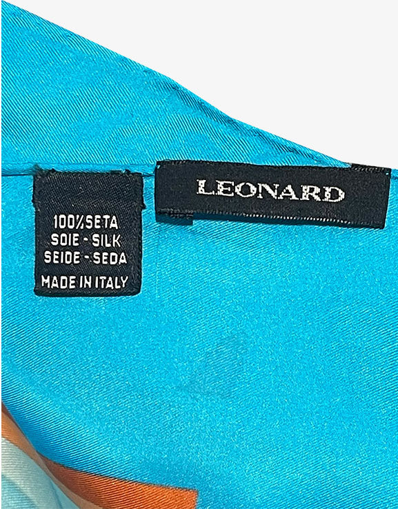 Leonard Paris Carré Vintage in Seta Floreale Made in Italy anni 2000