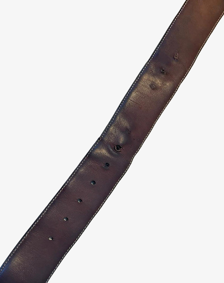 Cintura GG Interlocking Gucci pelle nera embossata Made in Italy anni 2000