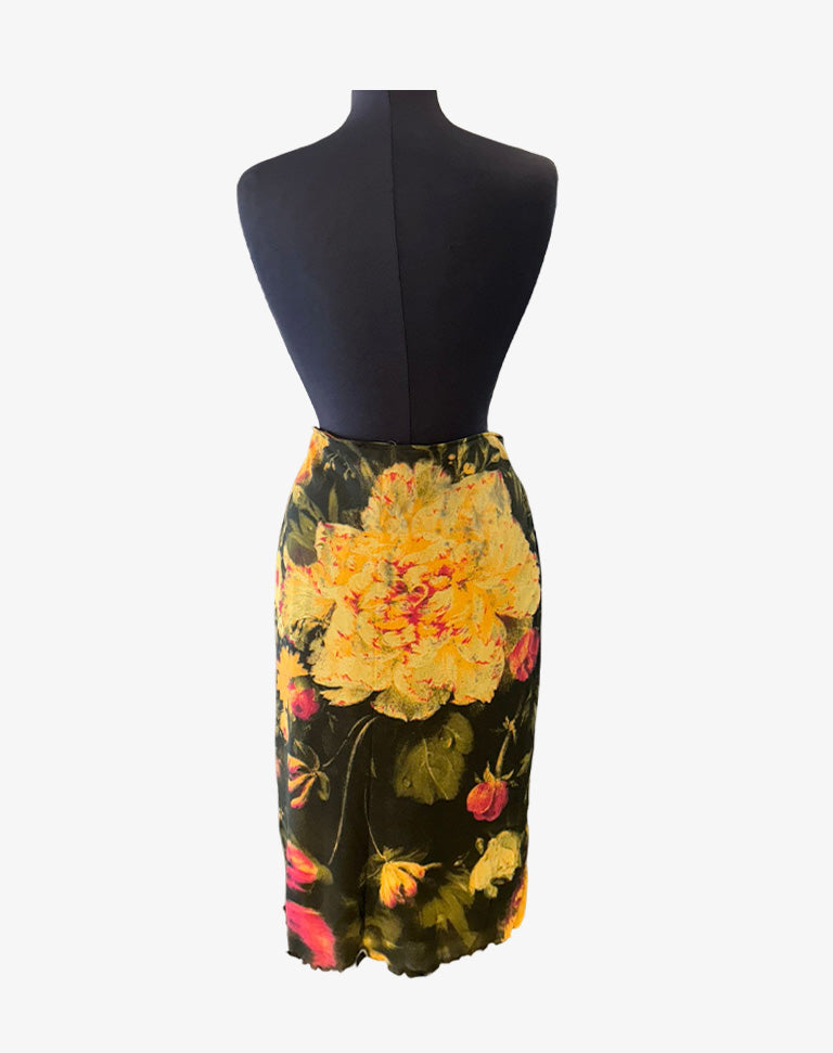 Completo CLASS Roberto Cavalli donna top e gonna floreale anni 2000