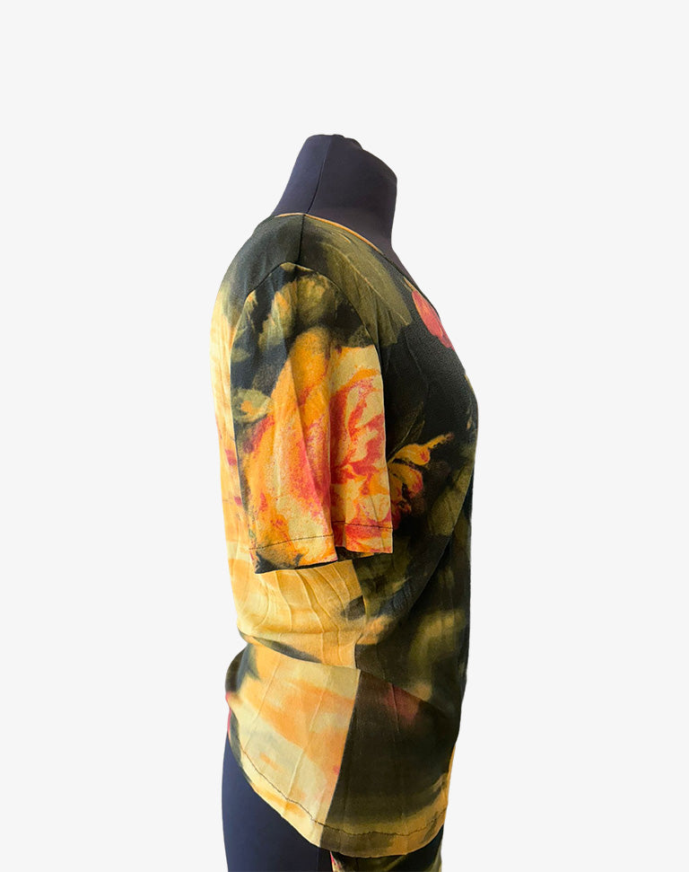Completo CLASS Roberto Cavalli donna top e gonna floreale anni 2000