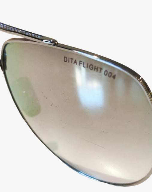 DITA Flight 004 Palladium Mirror Made in Japan Occhiali da Sole Aviator in Titanio
