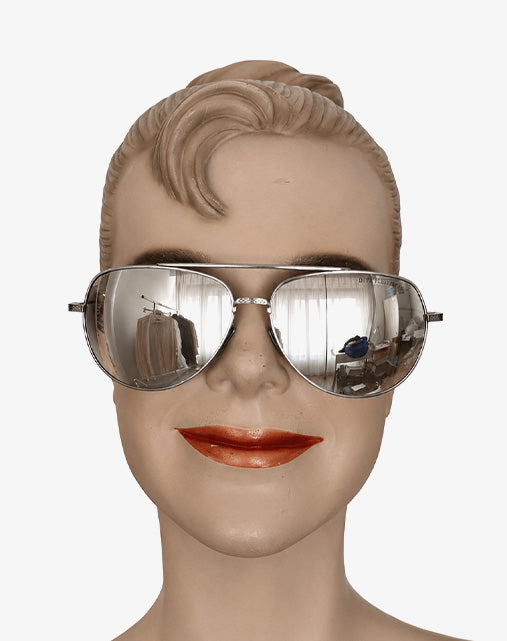 DITA Flight 004 Palladium Mirror Made in Japan Occhiali da Sole Aviator in Titanio