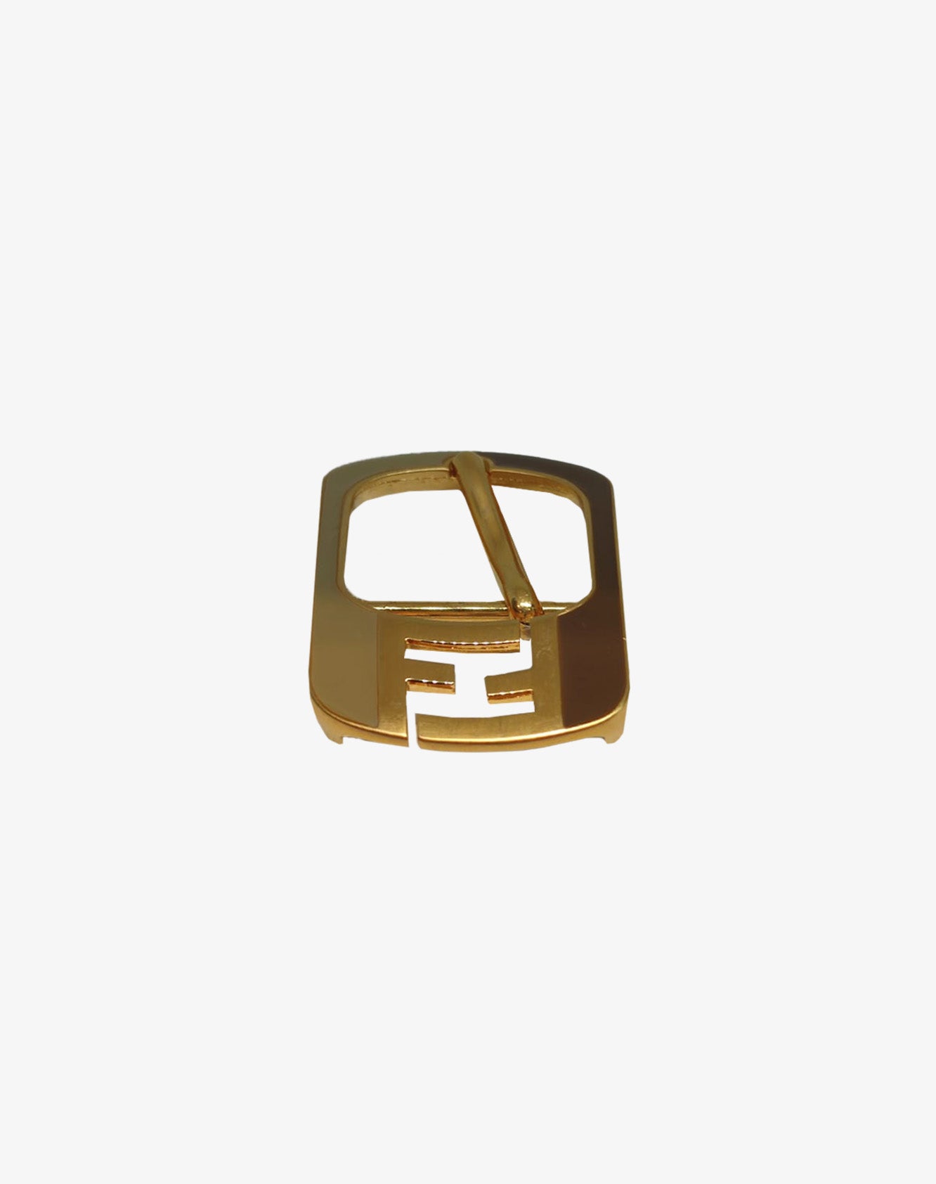 Fibbia Fendi Roma FF oro vintage per cintura intercambiabile anni 2000