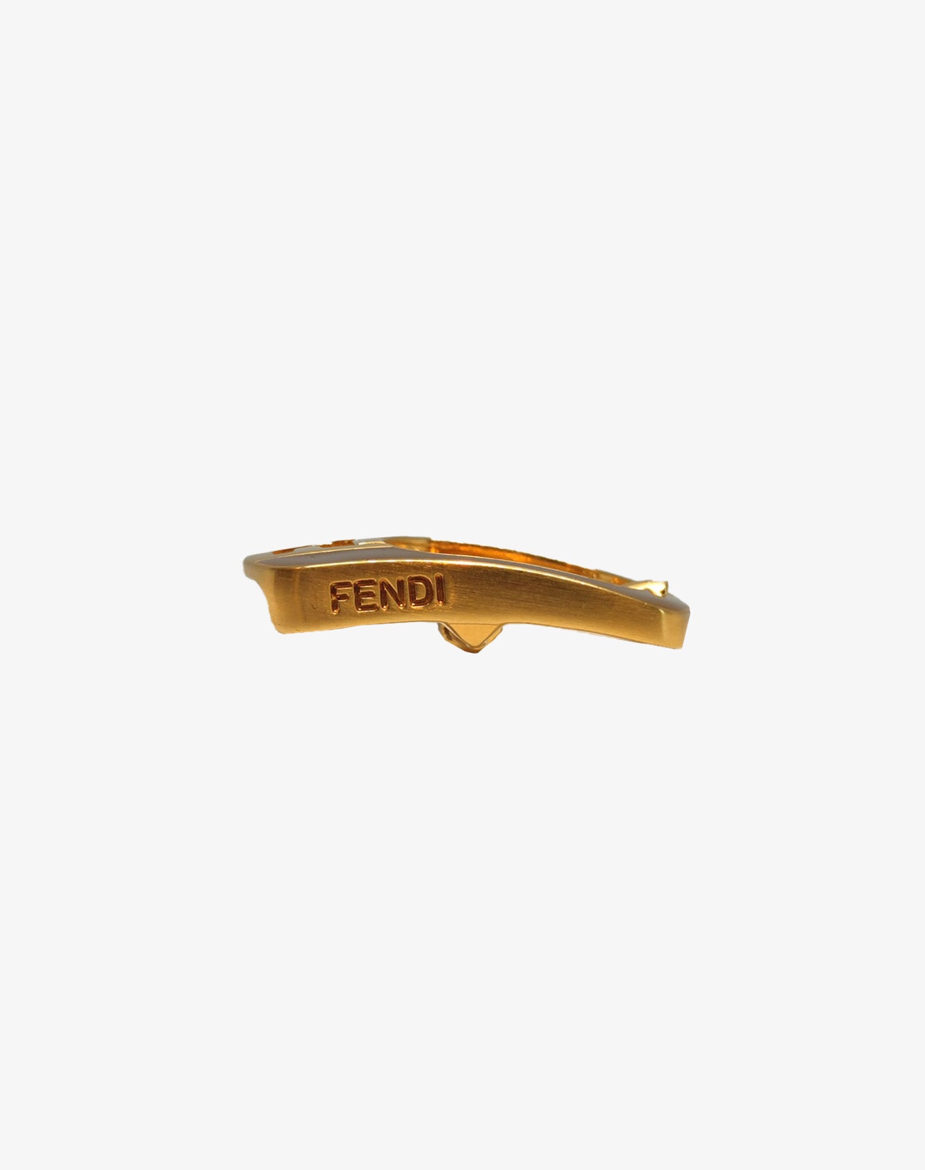 Fibbia Fendi Roma FF oro vintage per cintura intercambiabile anni 2000